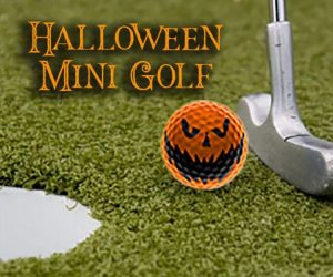 halloween mini golf, mini golf, miniature golf, halloween, golf cedarburg, baehmanns golf, baehmanns